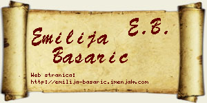 Emilija Basarić vizit kartica